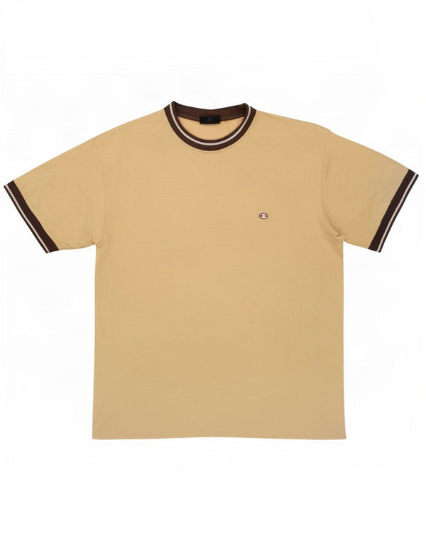 Champion Mens T-Shirt Top Large Beige