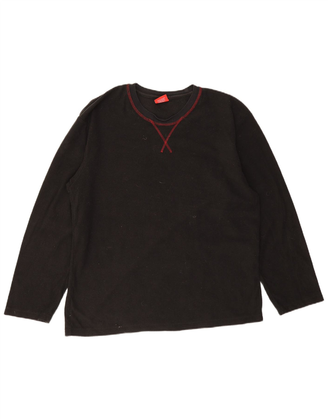 IZOD Mens Fleece Jumper Large Black Polyester