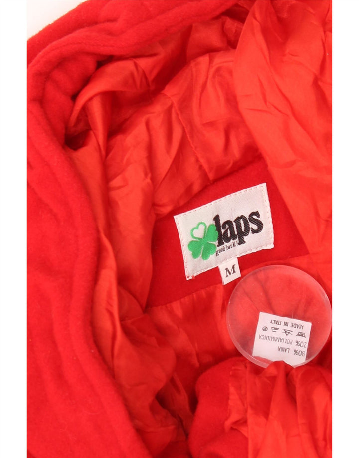 Vintage Womens Oversized Overcoat UK 14 Medium Red Wool