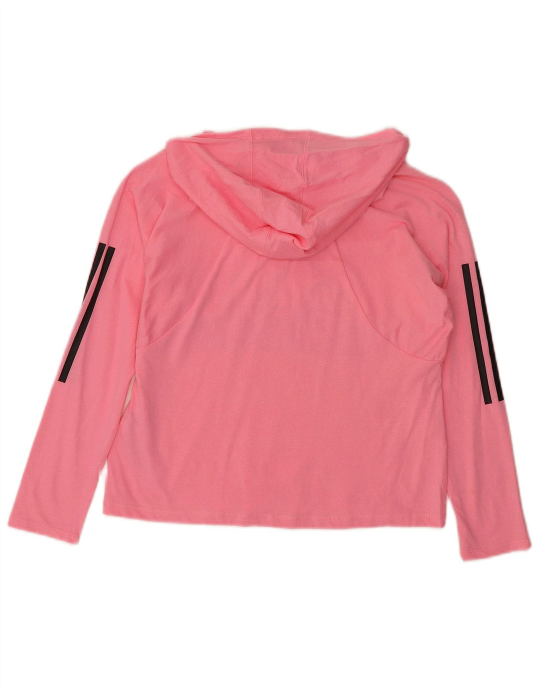 Adidas Womens Graphic Loose Fit Hoodie Jumper UK 10 Small Pink Cotton