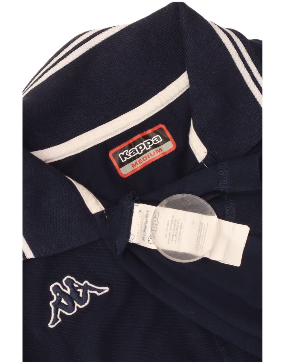 Kappa Mens Polo Shirt Medium Navy Blue Cotton