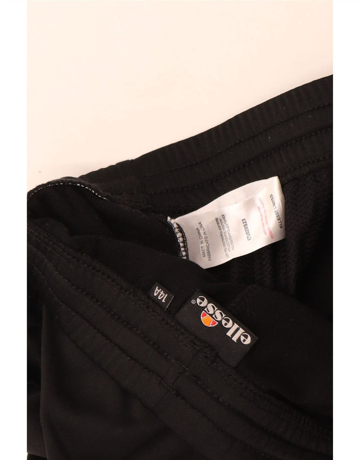 ELLESSE Boys Tracksuit Trousers 13-14 Years  Black Polyester