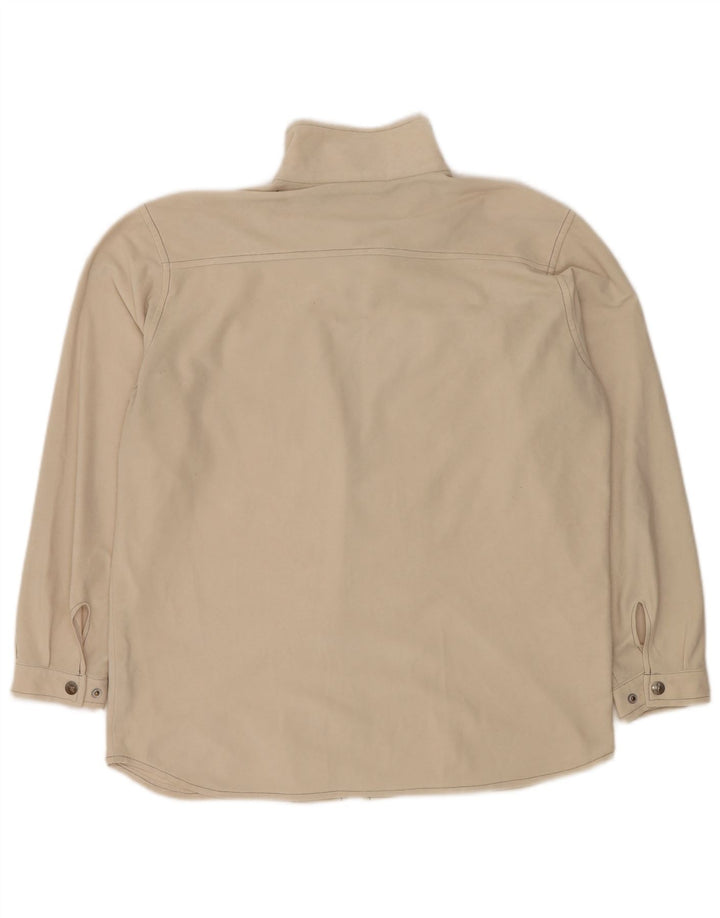 DIADORA Mens Tracksuit Top Jacket Medium Beige Polyester