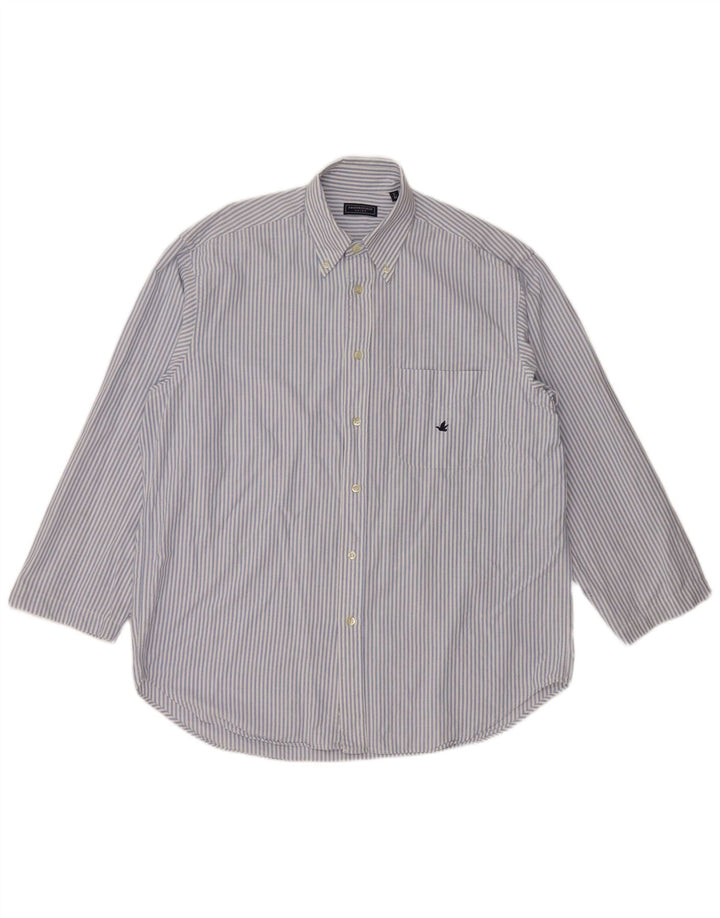 BROOKSFIELD Mens Shirt Size 41 Medium Blue Pinstripe Cotton