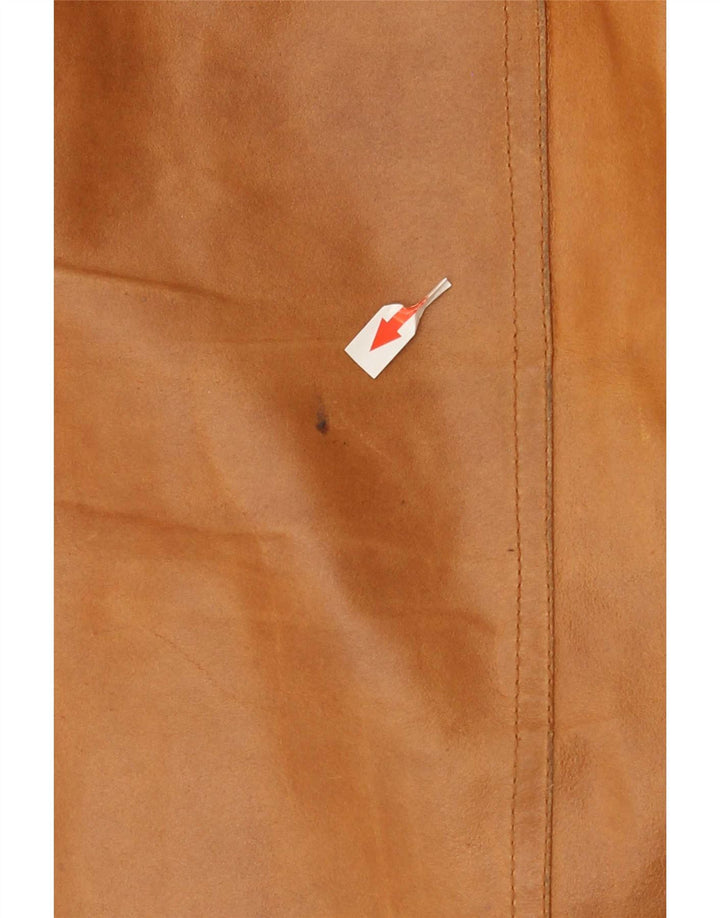Vintage Mens Leather Jacket IT 40 Large Brown