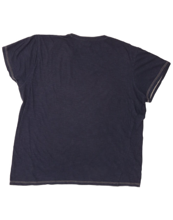 Avirex Mens Graphic T-Shirt Top Large Navy Blue