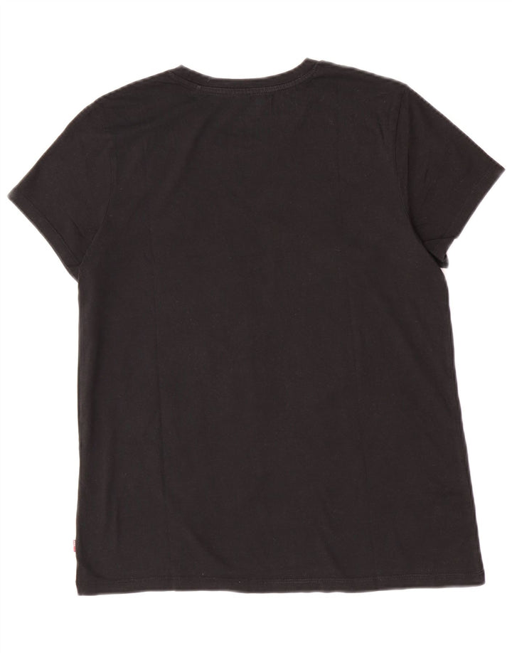 Levi's Womens Graphic T-Shirt Top UK 12 Medium Black