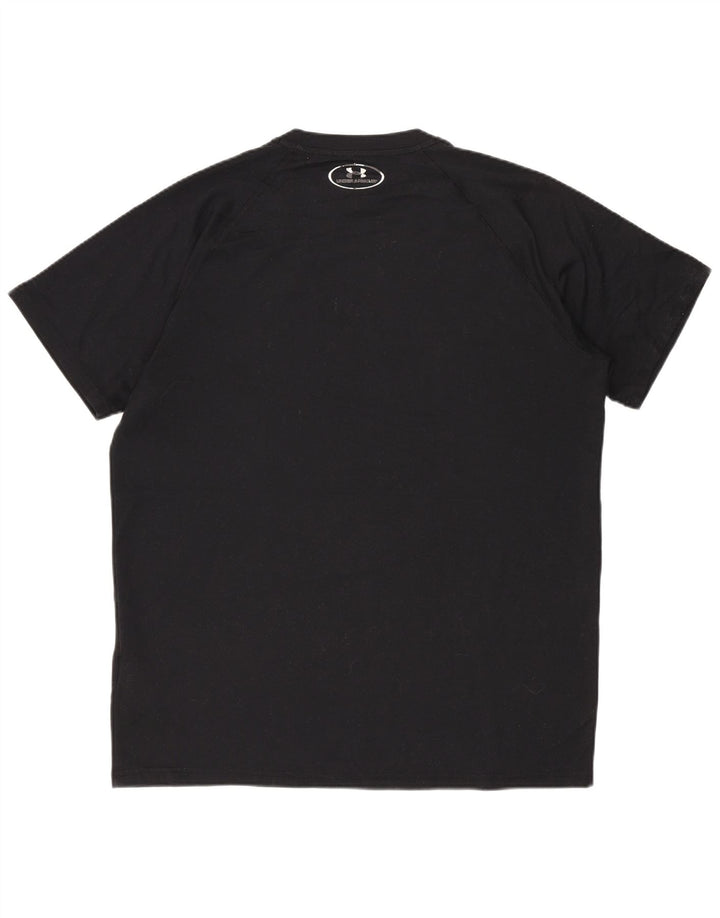 UNDER ARMOUR Mens Heat Gear T-Shirt Top Small Black Polyester