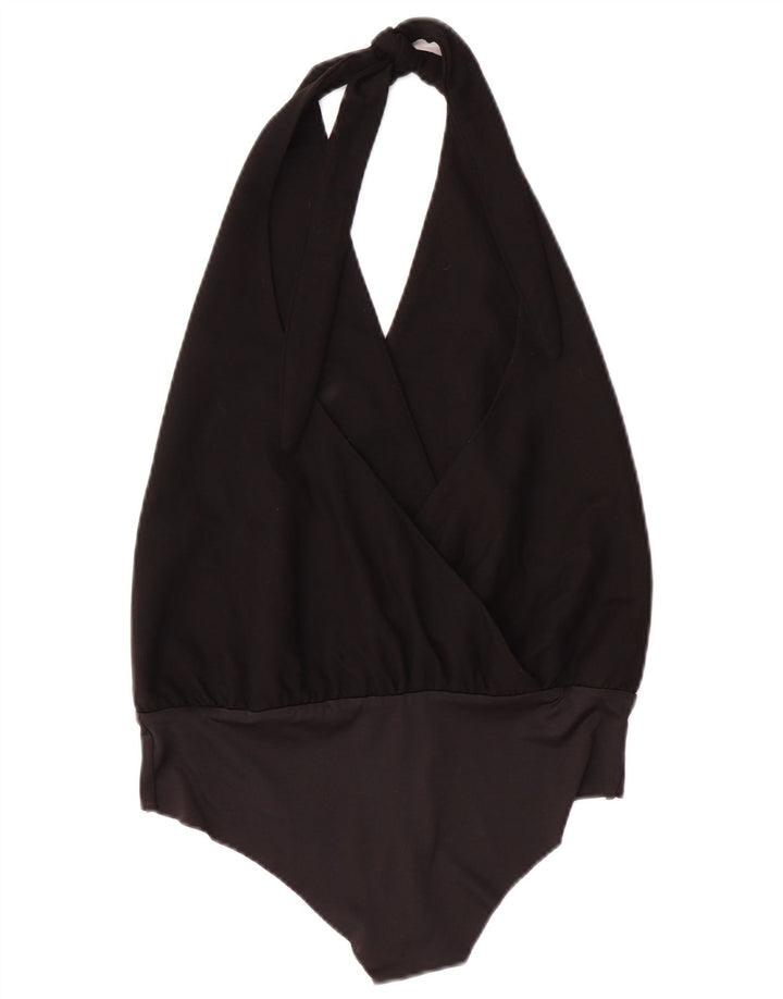 ZARA Womens Sleeveless Bodysuit UK 10 Small Black