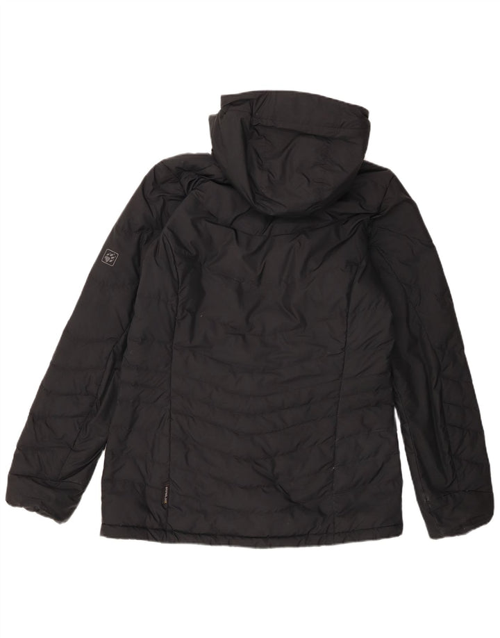 Jack Wolfskin Womens Oversized Hooded Padded Jacket IT 36 XS Black