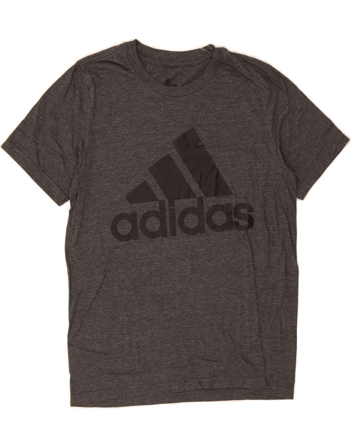 ADIDAS Mens Graphic T-Shirt Top Small Grey Vintage Adidas and Second-Hand Adidas from Messina Hembry 