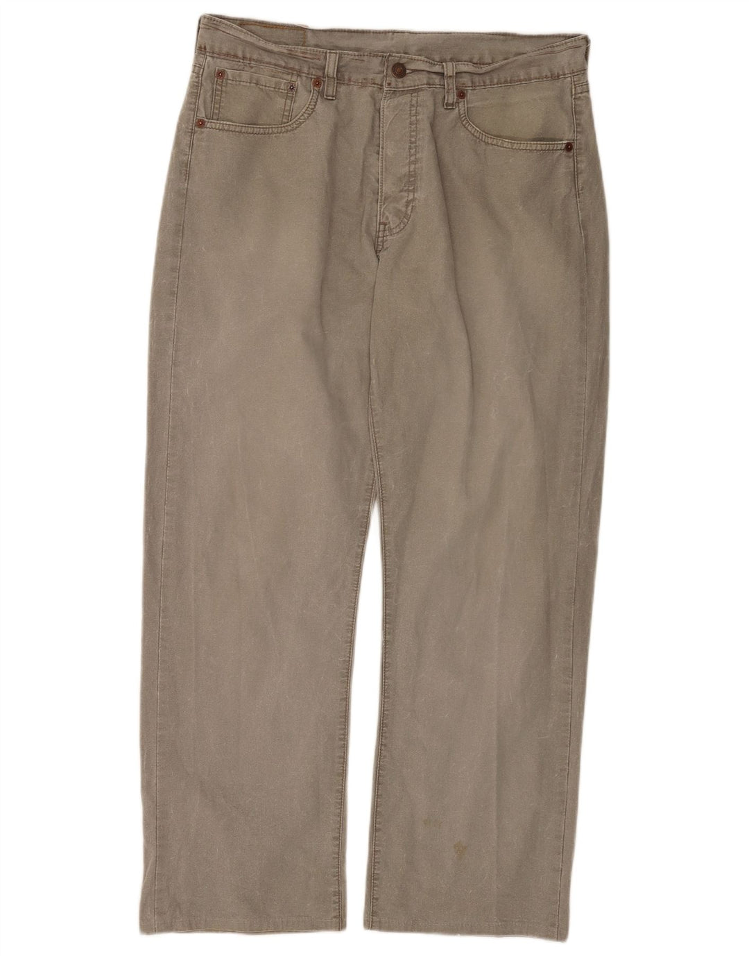 Levi's Mens 401 Straight Jeans W33 L28 Grey Cotton
