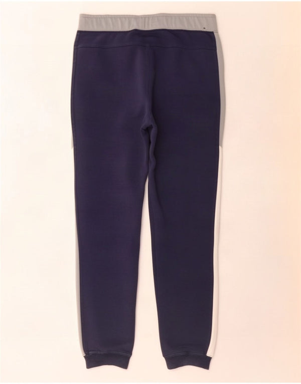 Nike Mens Tracksuit Trousers Joggers Small Navy Blue Colourblock Cotton