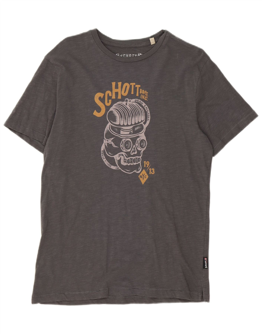 SCOTT Mens Graphic T-Shirt Top Medium Grey Cotton