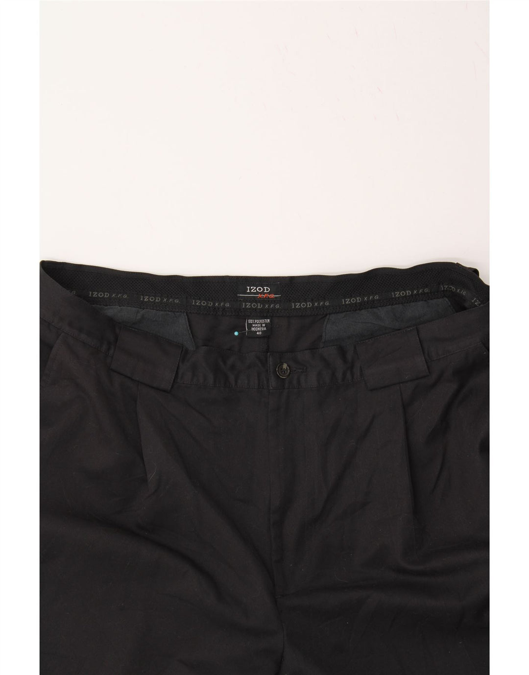 IZOD Mens Cargo Shorts W40 XL Black Polyester Vintage Izod and Second-Hand Izod from Messina Hembry 