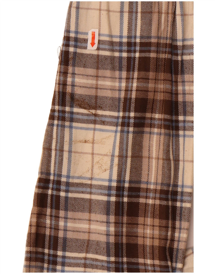 Sea Barrier Mens Flannel Shirt 2XL Beige Check Cotton