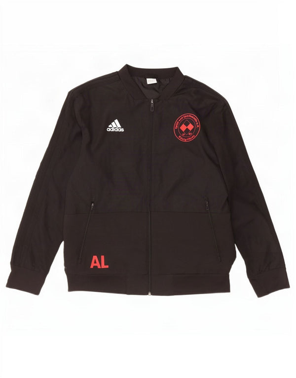Adidas Mens Climalite Graphic Tracksuit Top Jacket Large Black Polyester