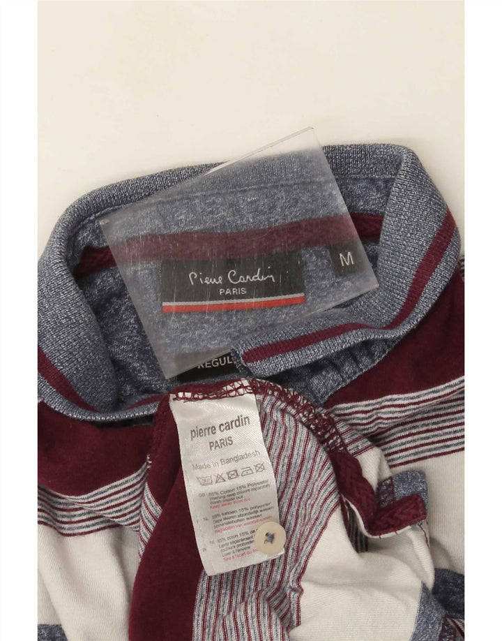 Pierre Cardin Mens Polo Shirt Medium Multicoloured Striped Cotton