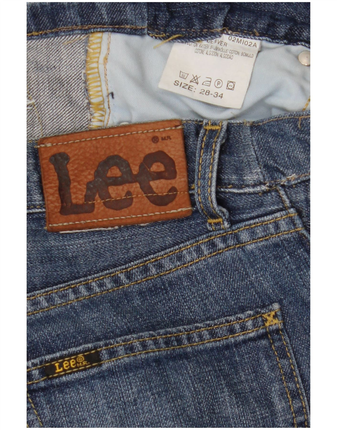 LEE Mens Cropped Jeans W28 L20 Blue Cotton
