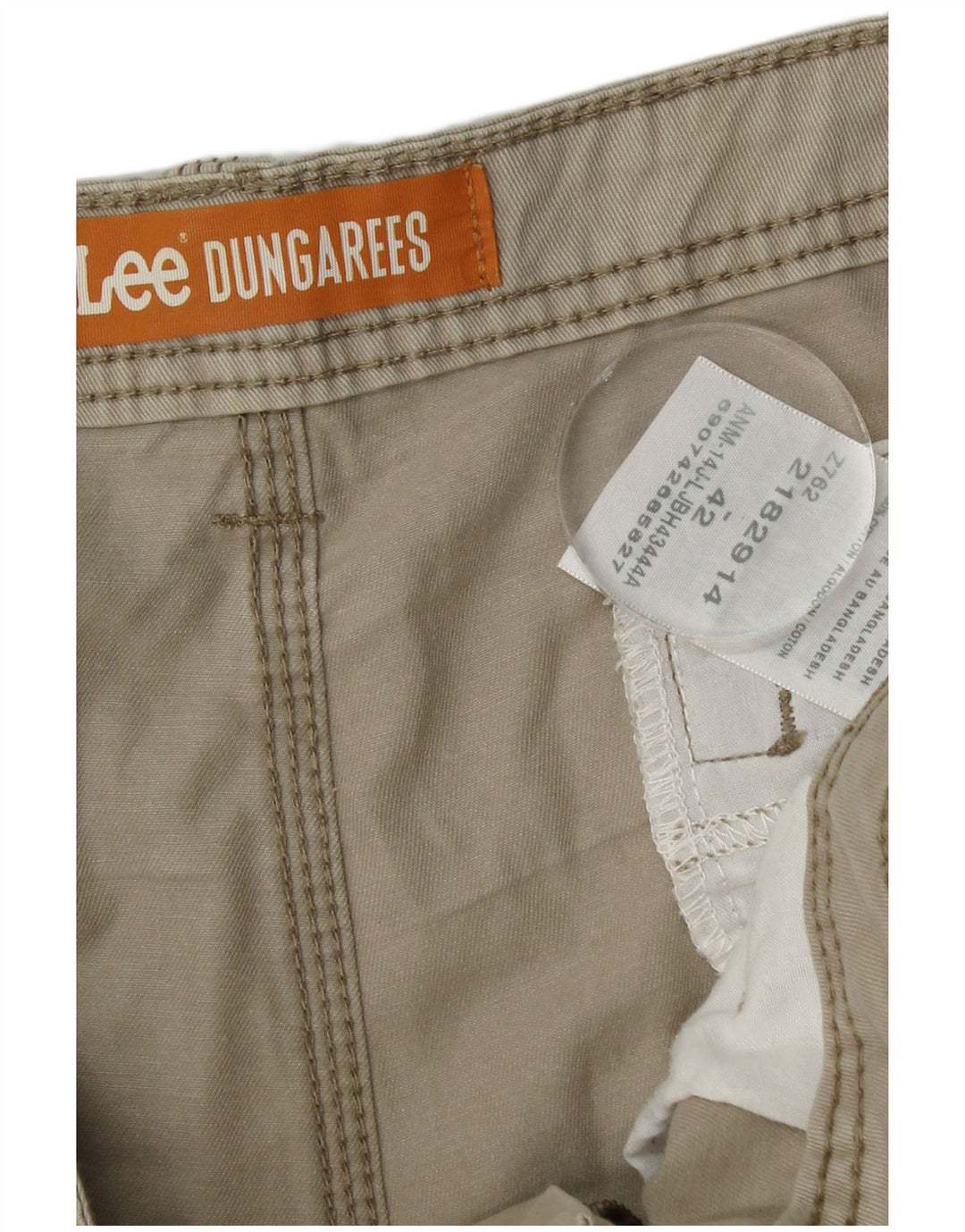 LEE Mens Dungarees Cargo Shorts W42 2XL Beige Cotton