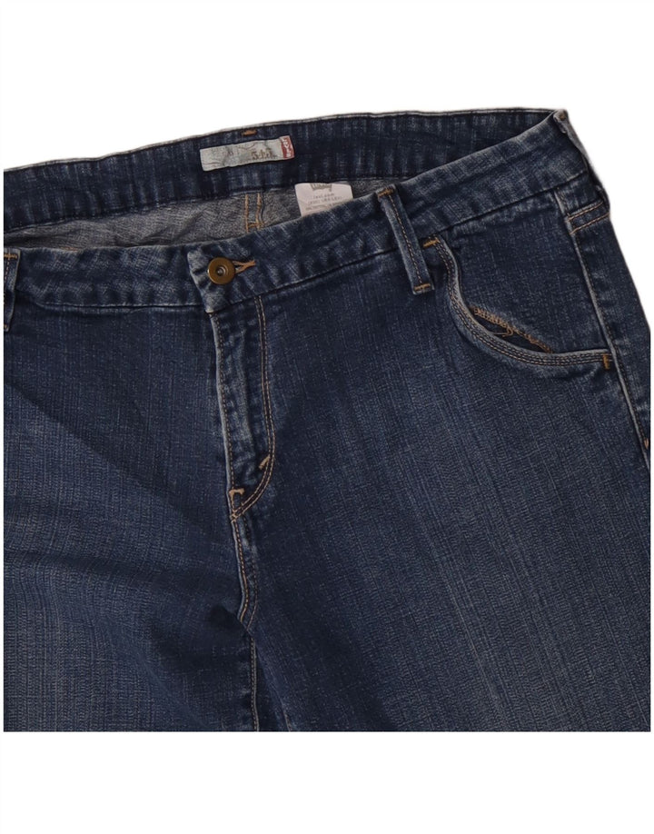 Levi's Womens 545 Capri Jeans US 14 XL W36 L18 Blue Cotton