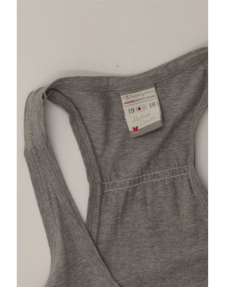CHAMPION Womens Heritage Classics Vest Top UK 14 Medium Grey Vintage Champion and Second-Hand Champion from Messina Hembry 