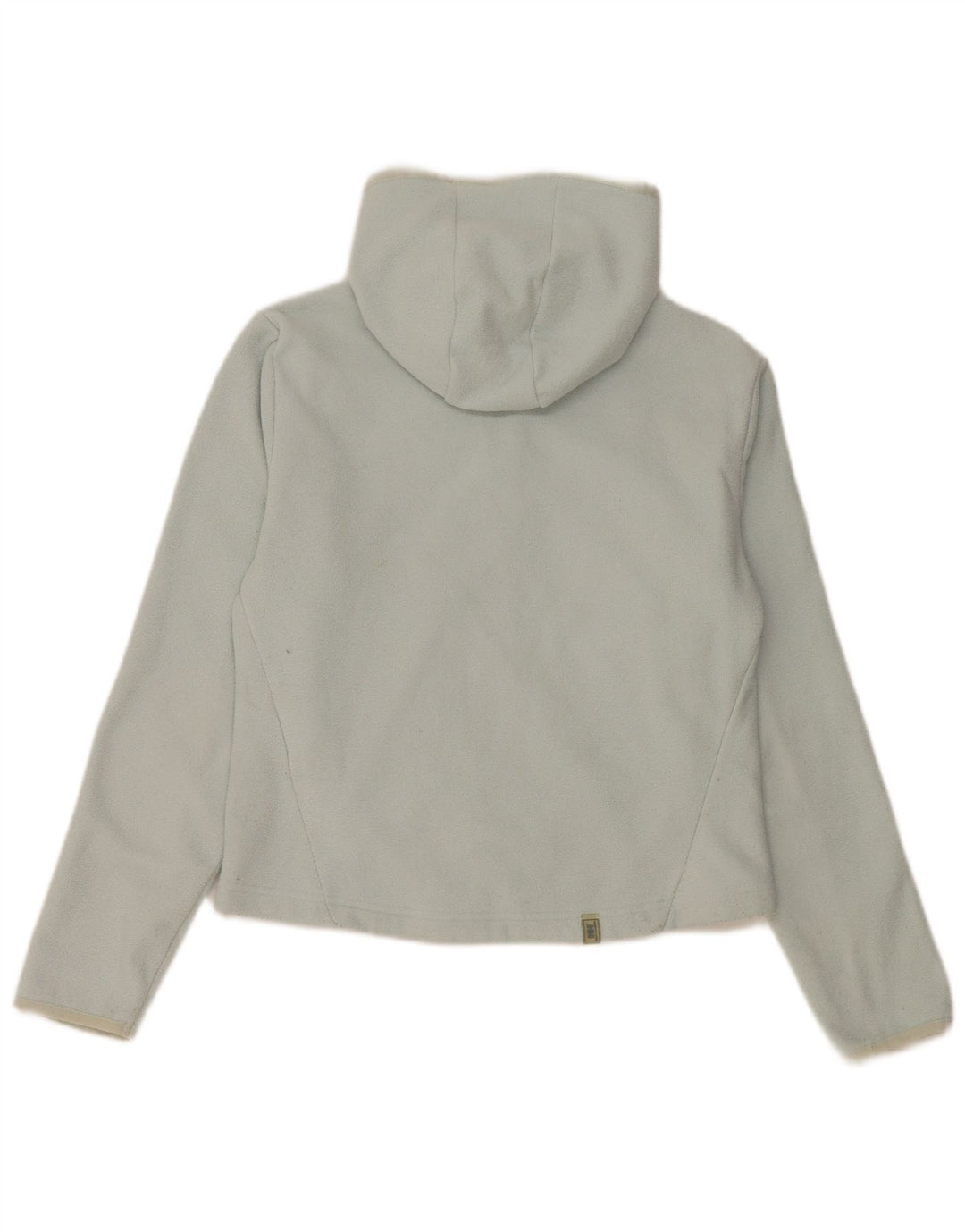 Helly Hansen Womens Crop Hooded Fleece Jacket UK 10 Small Blue Polyester