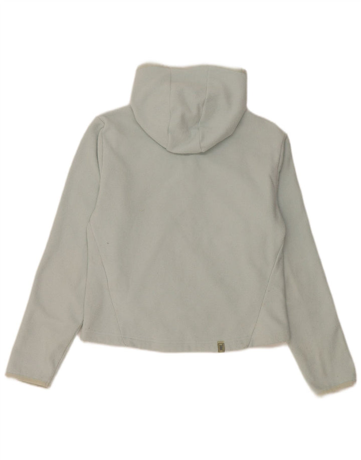 Helly Hansen Womens Crop Hooded Fleece Jacket UK 10 Small Blue Polyester