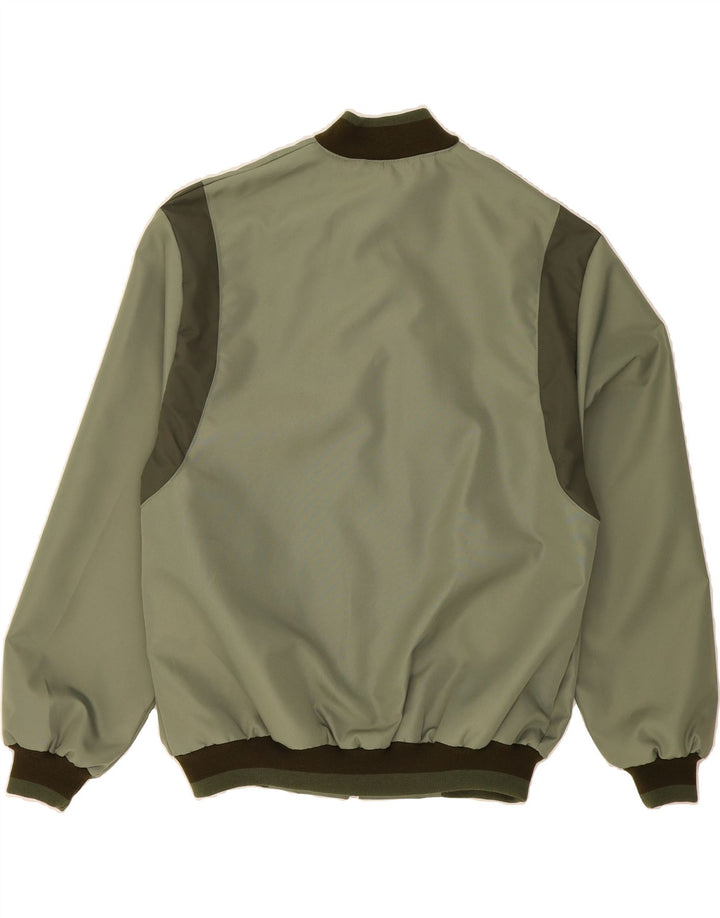 VINTAGE Mens Bomber Jacket UK 44 2XL Green Polyester Vintage Vintage and Second-Hand Vintage from Messina Hembry 