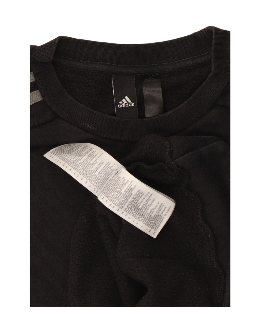 Adidas Mens Sweatshirt Jumper Small Black Cotton