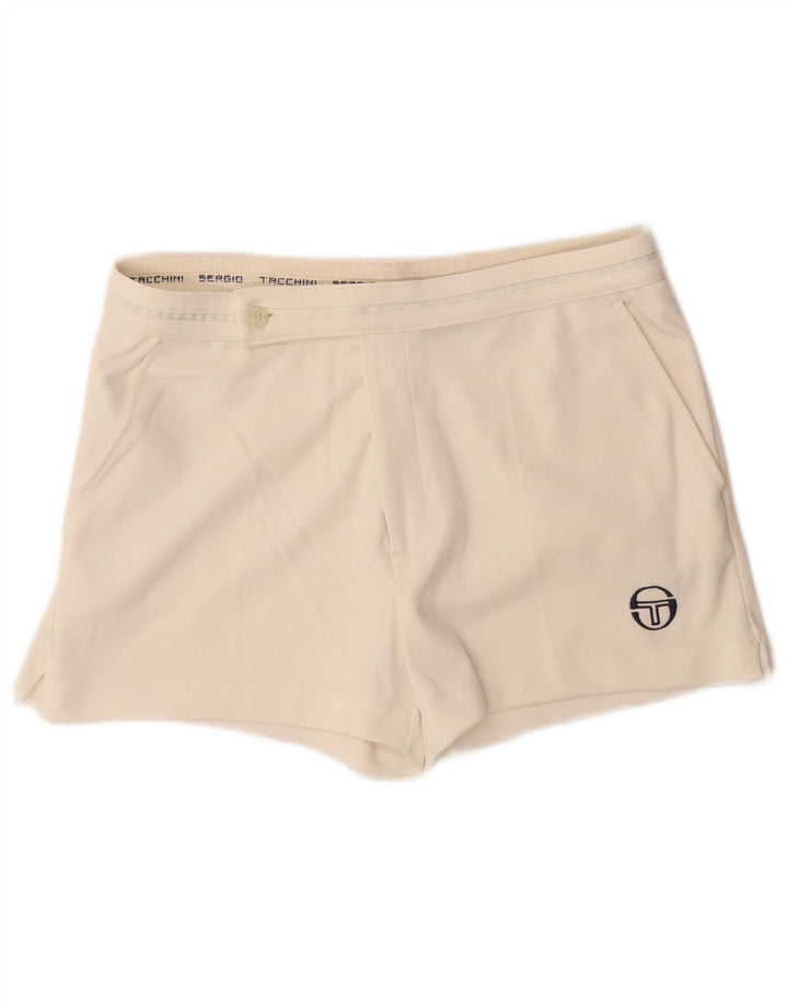 SERGIO TACCHINI Mens Chino Shorts IT 48 Medium W30  White Polyester