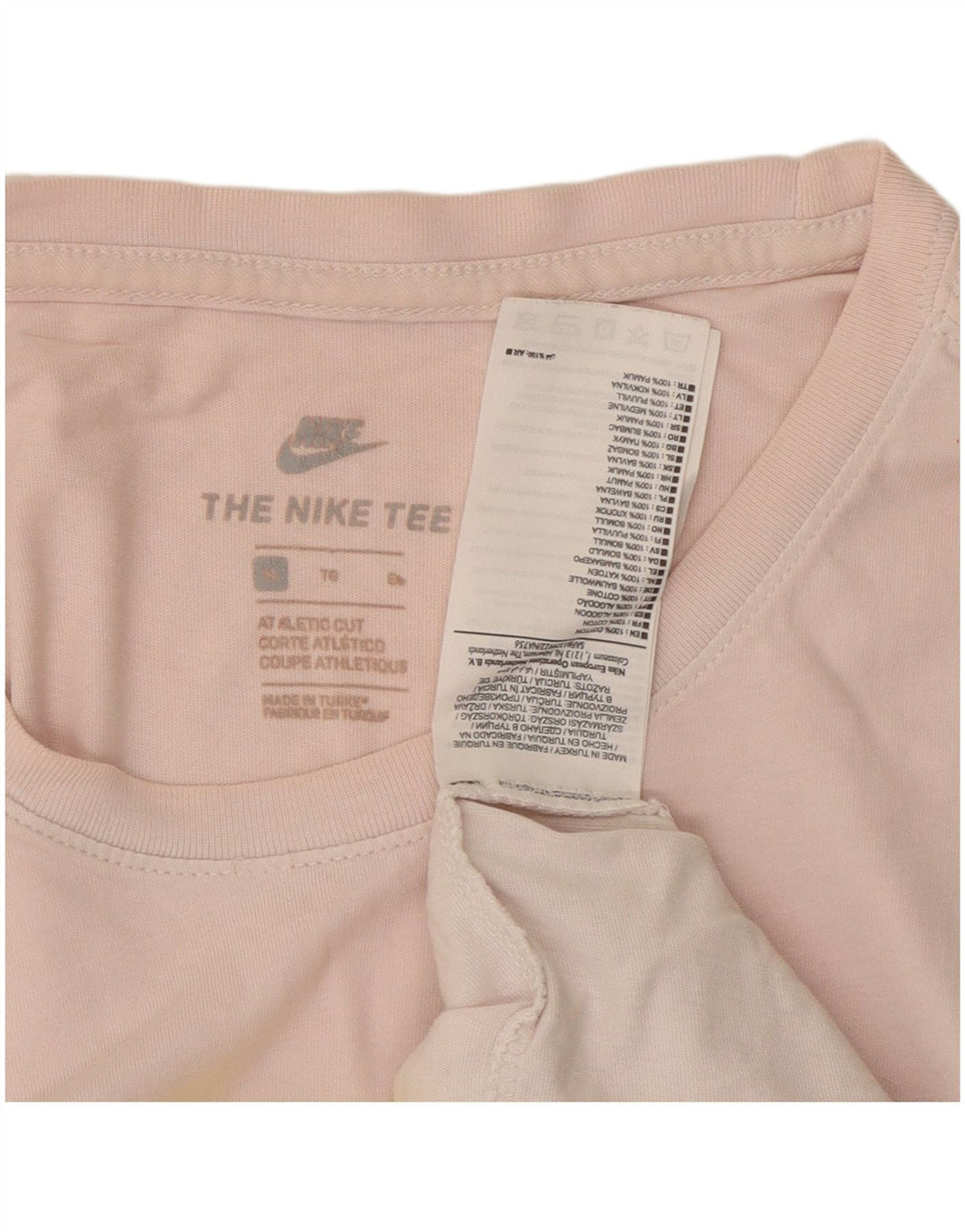 NIKE Mens Athletic Cut Graphic T-Shirt Top XL Pink Cotton