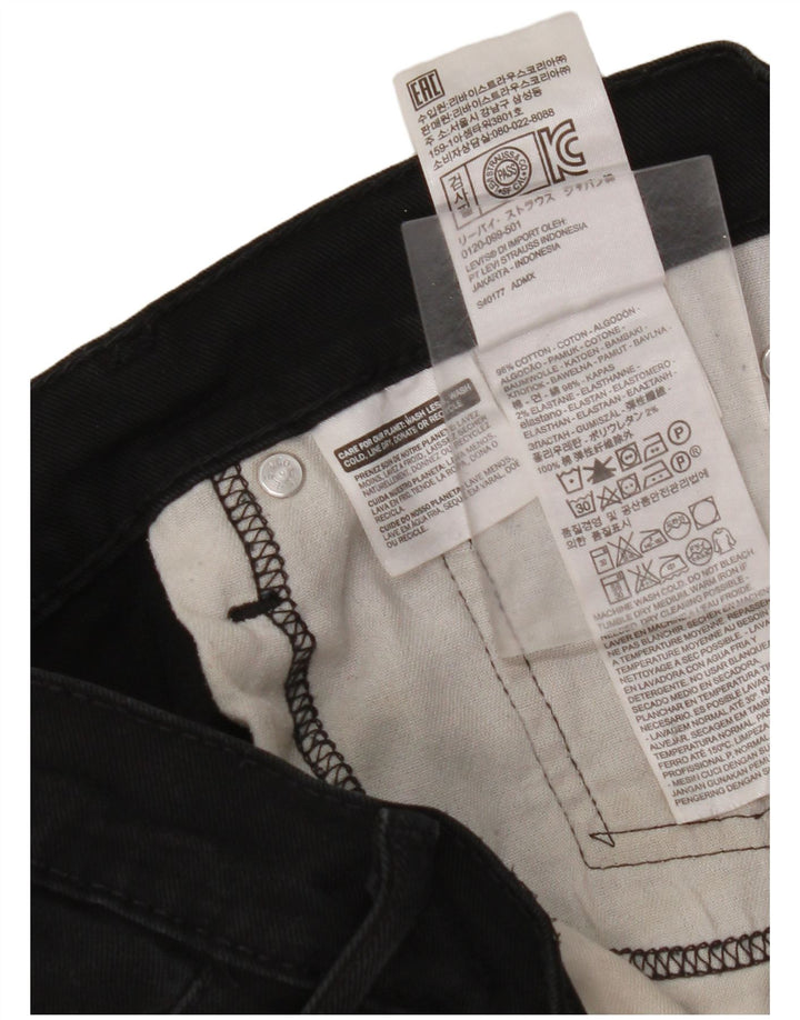 LEVI'S Womens 511 Slim Jeans W32 L32 Black Cotton