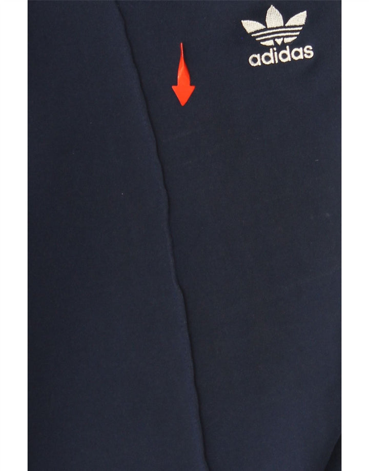 ADIDAS Mens Tracksuit Trousers Medium  Navy Blue Cotton