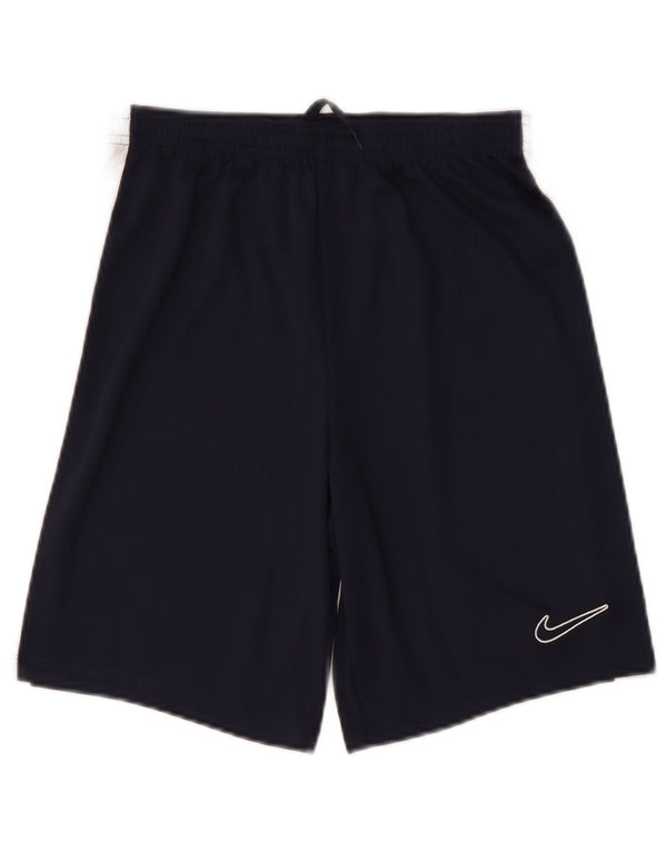 Nike Boys Dri Fit Sport Shorts 13-14 Years XL Navy Blue Colourblock Sports