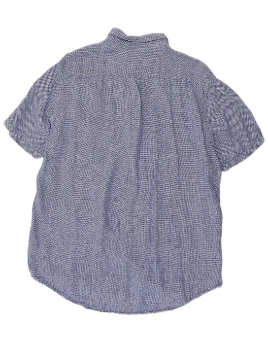 GANT Mens Regular Fit Short Sleeve Shirt Size 45/46 2XL Blue Houndstooth