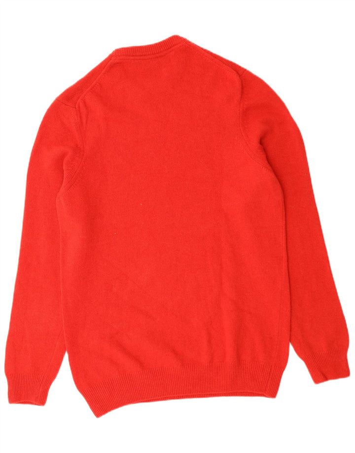LYLE & SCOTT Mens Crew Neck Jumper Sweater Medium Red Wool