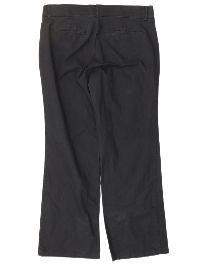 DOCKERS Womens Bootcut Casual Trousers US 10 Large W34 L29 Black Polyester