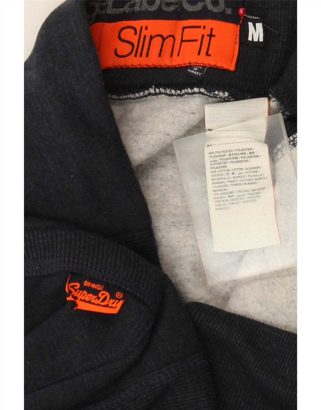 Superdry Mens Slim Fit Sport Shorts Medium Navy Blue Polyester