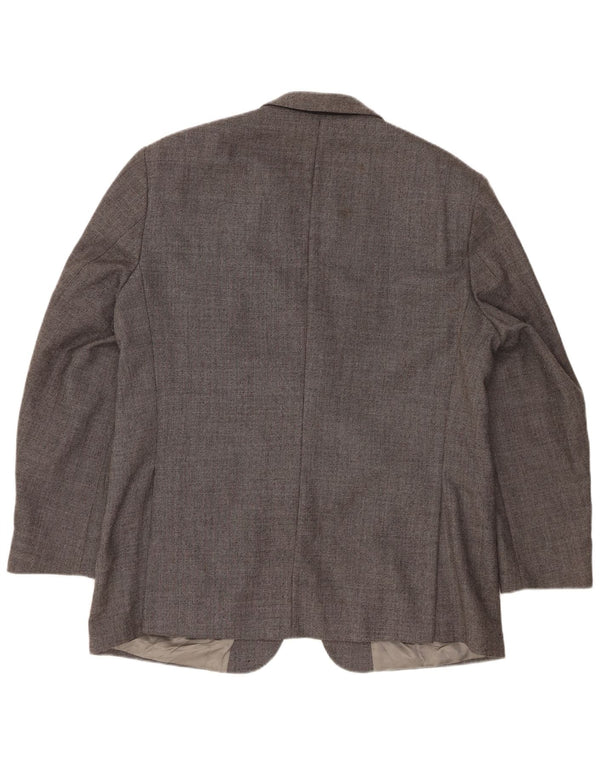 Marks & Spencer Mens 2 Button Blazer Jacket UK 44 XL Grey New Wool