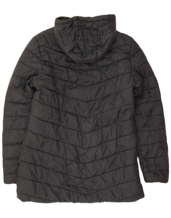 New Balance Mens Hooded Padded Coat UK 12 Medium Black Polyester