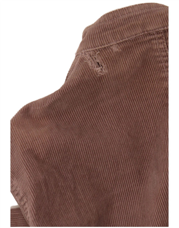 Monsoon Womens Crop Corduroy Jacket UK 12 Medium  Brown Cotton