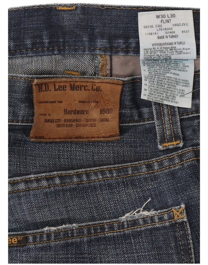 Lee Womens Flint Straight Jeans W30 L30 Blue Cotton