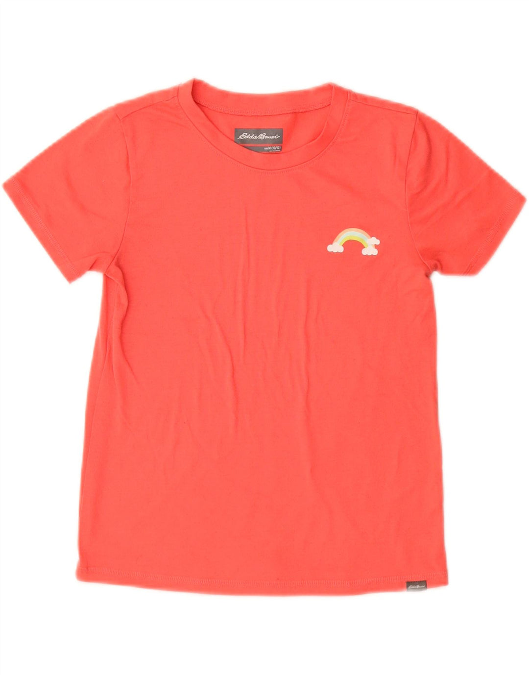 Eddie Bauer Girls T-Shirt Top 10-11 Years Medium Red Polyester