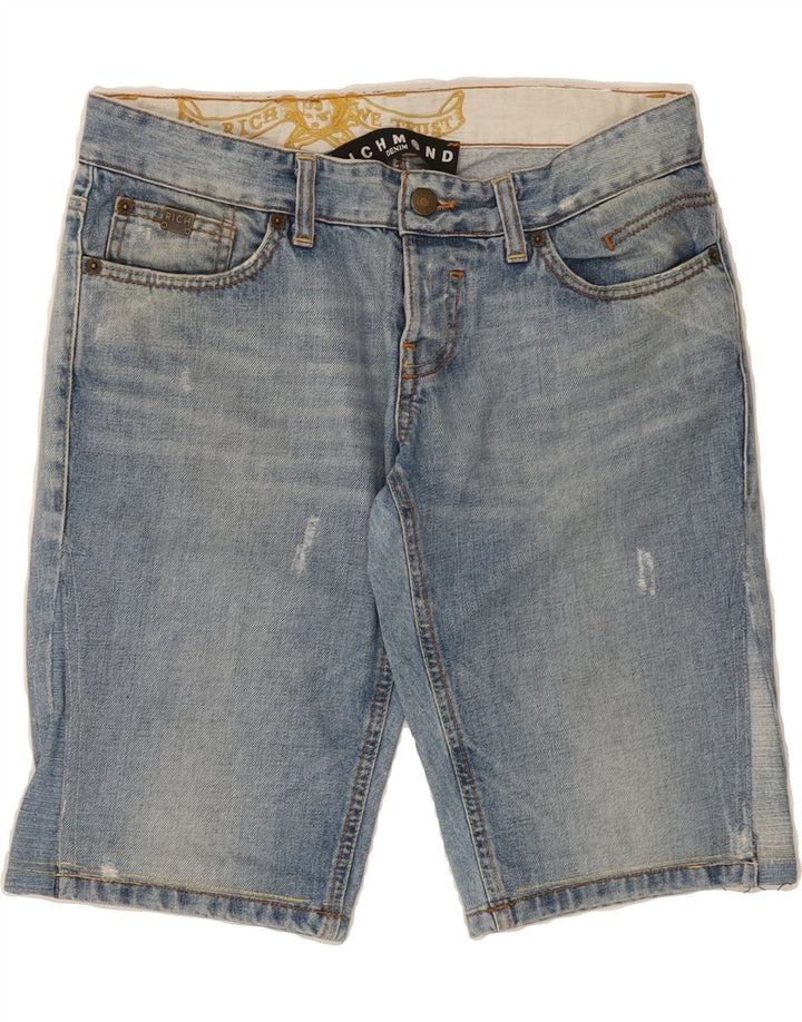 RICHMOND Mens Denim Shorts W30 Medium Blue Cotton Vintage Richmond and Second-Hand Richmond from Messina Hembry 