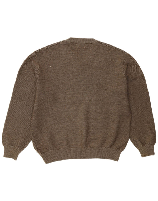 Marks & Spencer Mens V-Neck Jumper Sweater Medium Khaki