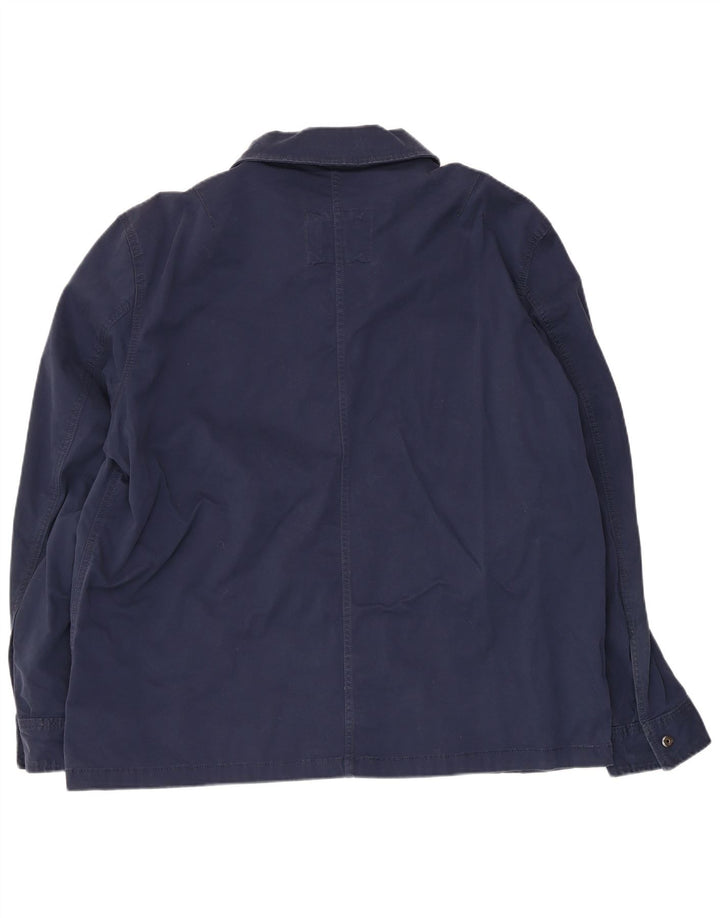 Marks & Spencer Mens Utility Jacket UK 46 3XL Navy Blue Cotton