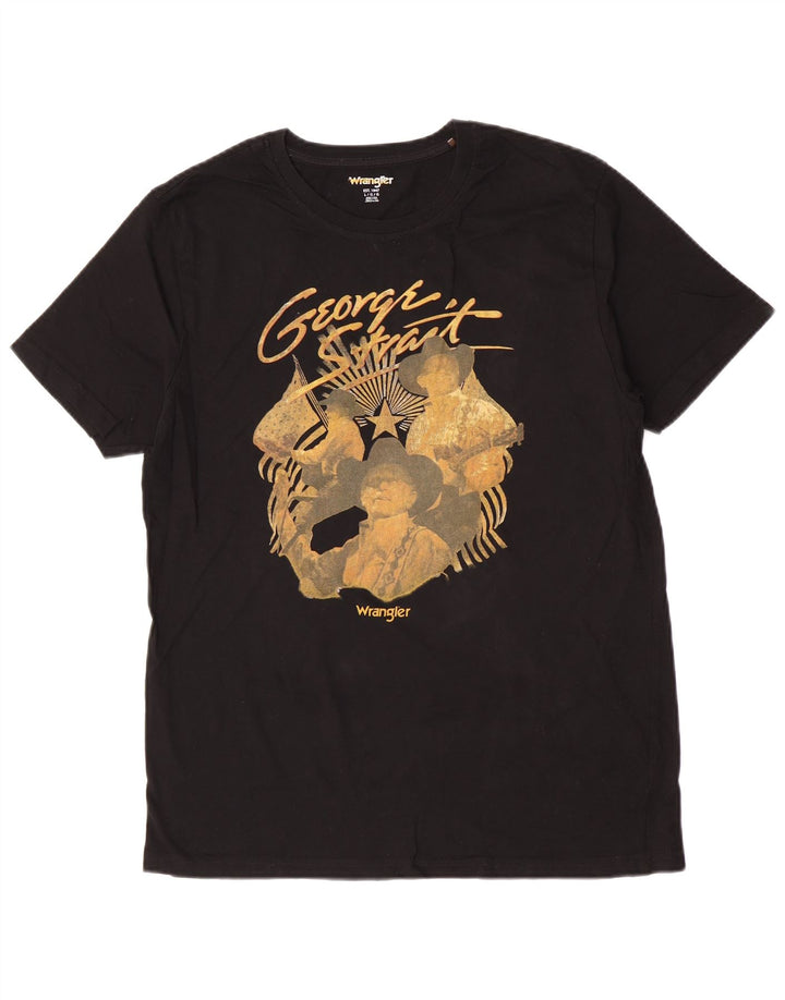 Wrangler Mens Graphic T-Shirt Top Large Black