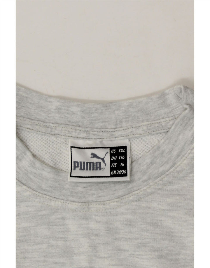 PUMA Boys Sweatshirt Jumper 15-16 Years Grey Cotton Vintage Puma and Second-Hand Puma from Messina Hembry 