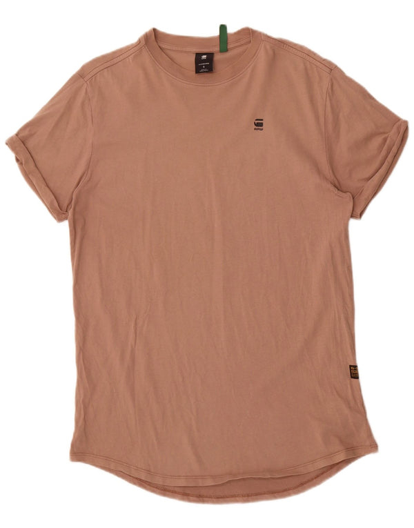G-Star Mens T-Shirt Small Beige Cotton